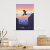 Geh Freerunning Reiseplakat Poster (Küche)