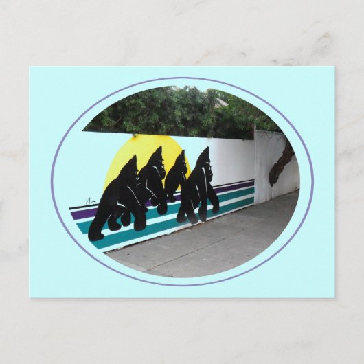 Geh Gorillas, los! Postkarte (Vorderseite)