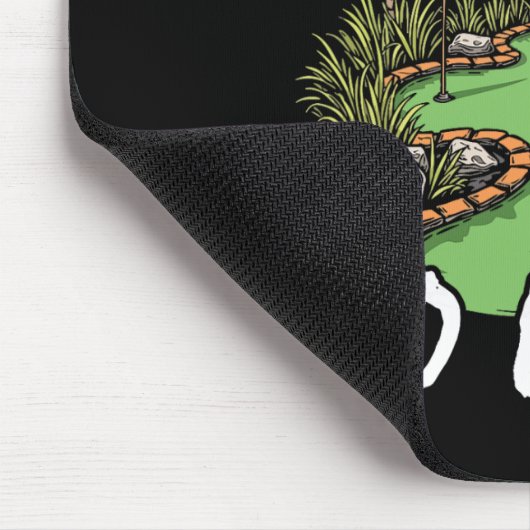 Geh groß raus oder geh Mini Mini Golf Mousepad (Ecke)