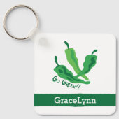 Geh grün!! Chile Paprikaschoten Schlüsselanhänger (Vorderseite)