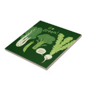 Geh grün! (Grüne Leafy!) Happy Garden Veggies Fliese (Seite)