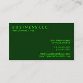 Geh grün. visitenkarte (Rückseite)