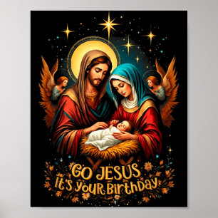 Geh Jesus Es Ist Dein Geburtstag Weihnachten Chris Poster