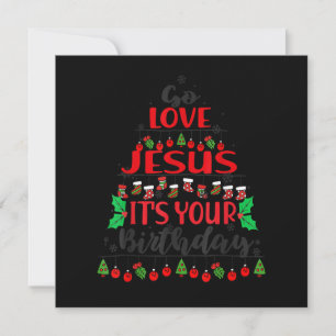 Geh Jesus, es ist dein Geburtstag Weihnachtsbaumsc Einladung