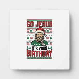 Geh Jesus Weihnachten Geburtstag Vintage-Shirt Fotoplatte