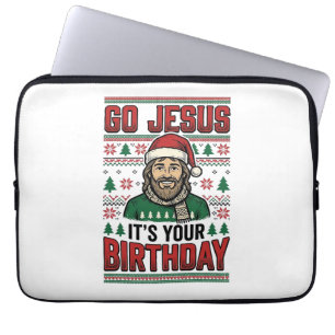 Geh Jesus Weihnachten Geburtstag Vintage-Shirt Laptopschutzhülle