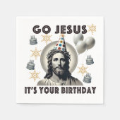 Geh Jesus zu deinem Geburtstag Serviette (Vorderseite)