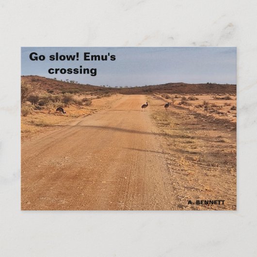 Geh langsam! postkarte (Vorderseite)