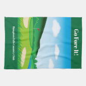 "Geh los!" Golf Lover Kitchen Handtücher (Horizontal)