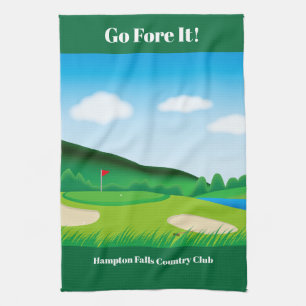 "Geh los!" Golf Lover Kitchen Handtücher