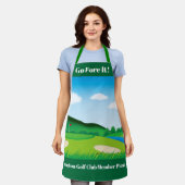 "Geh los!" Golf Lover Picnic Schürze (Getragen)