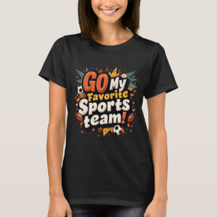 Geh meine Lieblings-Sportmannschaft Lustig Retro S T-Shirt