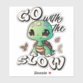 Geh mit dem Langsamen Aufkleber (Blatt)