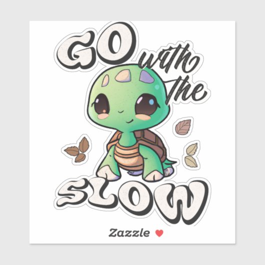 Geh mit dem Langsamen Aufkleber (Blatt)