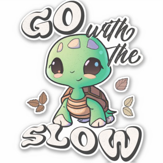 Geh mit dem Langsamen Aufkleber (Vorderseite)