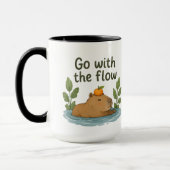 Geh mit dem Strom Capybara Tasse – Cute Relaxed (Links)