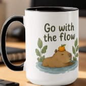 Geh mit dem Strom Capybara Tasse – Cute Relaxed