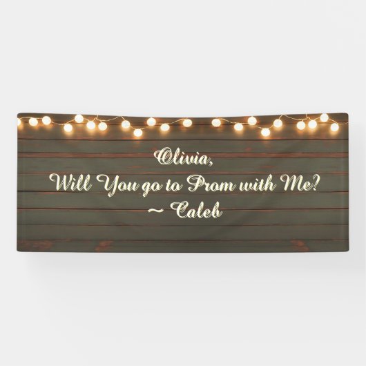 Geh mit mir zum Abschlussball | Romantischer Absch Banner (Horizontal)