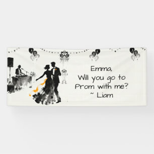 Geh mit mir zum Abschlussball Romantischer Promp Banner