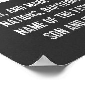 Geh. Moderne Bibelverse, Schrift, Matthew 28:19 Poster (Ecke)