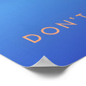 Geh nicht Paddleboarding Reiseplakat Poster (Ecke)