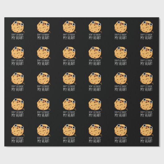 Geh nicht zurück in mein Herz Funny Cookie Pun Dar Geschenkpapier (Flach)