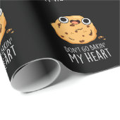 Geh nicht zurück in mein Herz Funny Cookie Pun Dar Geschenkpapier (Rolleneckpunkt)