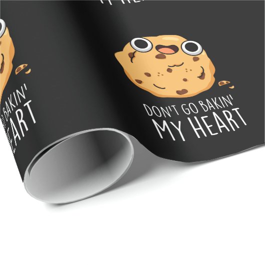 Geh nicht zurück in mein Herz Funny Cookie Pun Dar Geschenkpapier (Rolleneckpunkt)