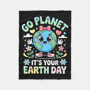 Geh Planet Dein Tag der Erde 2026 Lehrer Männer Fr Fleecedecke
