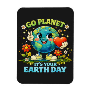  Geh Planet Erde Tag grün Magnet