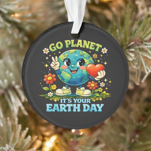  Geh Planet Erde Tag grün Ornament (Baum)
