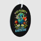  Geh Planet Erde Tag grün Ornament (Vorderseite)