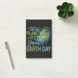 Geh Planet, es ist dein Tag der Erde Post-it Klebezettel