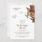 Geh raus auf die Limiter Lizard Boy Birthday Party Einladung (Vorderseite)