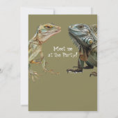 Geh raus auf die Limiter Lizard Boy Birthday Party Einladung (Rückseite)