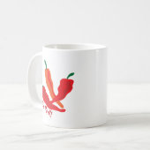 Geh rot! Chile Paprikaschoten Kaffee Tasse (Vorderseite Links)