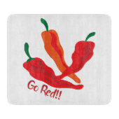 Geh rot! Chile-Paprikaschoten Schneidebrett (Vorderseite)
