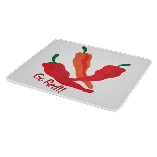 Geh rot! Chile-Paprikaschoten Schneidebrett (Ecke)