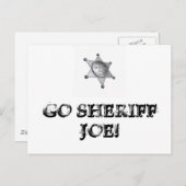 Geh Sheriff Joe! Postkarte (Vorne/Hinten)