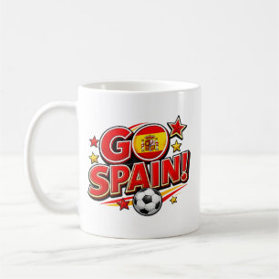 GEH SPANIEN Fußball-Fan-Tasse Patriotisches Span Kaffeetasse