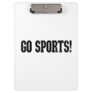Geh Sport! Funny Vintag Sports Fan Go Sport Klemmbrett