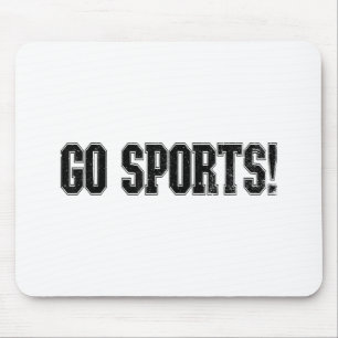 Geh Sport! Funny Vintag Sports Fan Go Sport Mousepad