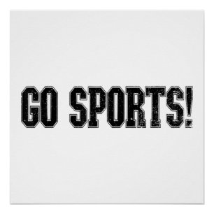 Geh Sport! Funny Vintag Sports Fan Go Sport Poster