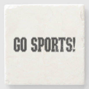 Geh Sport! Funny Vintag Sports Fan Go Sport Steinuntersetzer