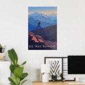 Geh Trail Running Reiseplakat Poster (Heimbüro)