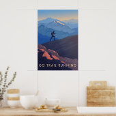 Geh Trail Running Reiseplakat Poster (Küche)