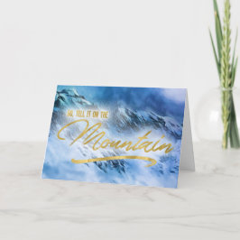 Geh und erzähle es auf dem Berg Religiöse Weihnach Feiertagskarte