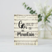 Geh und sag es auf dem Berg Postkarte (Stehend Vorderseite)
