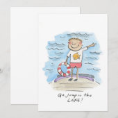 Geh und springe in den See Einladung (Vorne/Hinten)