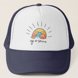 Geh und strahle Sonnenschein Grafik Trucker Hut Truckerkappe